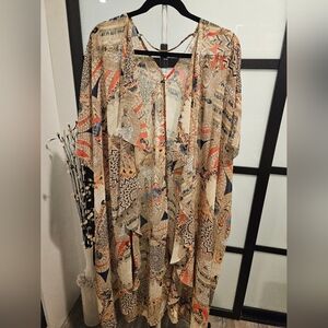Umgee Geometric Patterned Kimono